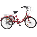 three wheel bicycle with 2 seat/adult tricycles for women 26 inch/adult tricycle rear basket